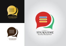 Logo för meddelandepratstundsamtal stock illustrationer Logo för meddelandepratstundsamtal stock illustrationer