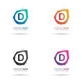 Set of Initial Letter D Logo design. Abstract Shape for creative use stock illustration Set of Initial Letter D Logo design. Abstract Shape for creative use stock illustration