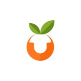Logo negativo dello spazio della maglietta arancio illustrazione di stock Logo negativo dello spazio della maglietta arancio illustrazione di stock