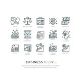 Logo Set of Analytics, Monitoring and Management Business model and Strategy stock illustration Logo Set of Analytics, Monitoring and Management Business model and Strategy stock illustration