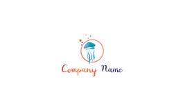 Jelly Fish vector logo image stock illustration Jelly Fish vector logo image stock illustration