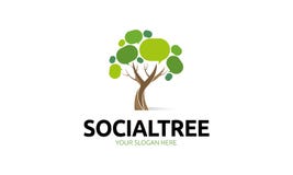 Logo sociale dell'albero royalty illustrazione gratis Logo sociale dell'albero royalty illustrazione gratis