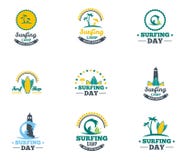 Logo surfant de camp illustration de vecteur Logo surfant de camp illustration de vecteur