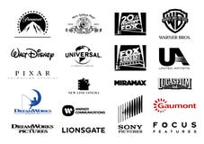 Logos principale di vettore degli studi cinematografici illustrazione vettoriale Logos principale di vettore degli studi cinematografici illustrazione vettoriale