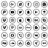Logos sociale del segno della rete di media illustrazione vettoriale Logos sociale del segno della rete di media illustrazione vettoriale