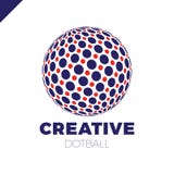 Logosfär med pricken Abstrakt jordklot för vektorlogotypboll vektor illustrationer Logosfär med pricken Abstrakt jordklot för vektorlogotypboll vektor illustrationer