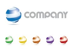 Logotipo Abstract Sphere Symbol Company stock de ilustración Logotipo Abstract Sphere Symbol Company stock de ilustración