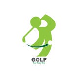 Logotipo abstracto verde del golf libre illustration Logotipo abstracto verde del golf libre illustration