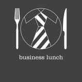 Logotipo, almuerzo de negocios del icono Imagen de archivo libre de regalías Logotipo, almuerzo de negocios del icono Imagen de archivo libre de regalías
