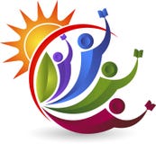 Logotipo brilhante da instrução ilustração stock Logotipo brilhante da instrução ilustração stock