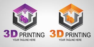 Logotipo da c?pia 3D ou sinal criativo, ?cone Impressão moderna da impressora 3D Fabrica??o aditiva ilustração do vetor Logotipo da c?pia 3D ou sinal criativo, ?cone Impressão moderna da impressora 3D Fabrica??o aditiva ilustração do vetor