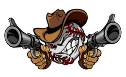 Logotipo da ilustração do cowboy do basebol ilustração royalty free Logotipo da ilustração do cowboy do basebol ilustração royalty free