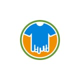 Logotipo da pintura da camisa de T ilustração do vetor Logotipo da pintura da camisa de T ilustração do vetor