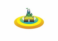 Logotipo de Castel/logotipo del país de los sueños stock de ilustración Logotipo de Castel/logotipo del país de los sueños stock de ilustración