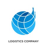 logotipo de la compañía de la logística aislado en el fondo blanco para su web ilustración del vector logotipo de la compañía de la logística aislado en el fondo blanco para su web ilustración del vector