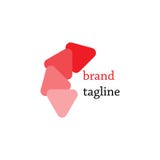 Logotipo de la geometría con colores simples y atractivos stock de ilustración Logotipo de la geometría con colores simples y atractivos stock de ilustración