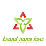 Logotipo de la hoja de Triangel libre illustration Logotipo de la hoja de Triangel libre illustration