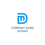 Logotipo de la inicial de la letra del DM ilustración del vector Logotipo de la inicial de la letra del DM ilustración del vector