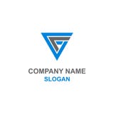 Logotipo de la inicial de la letra de GF ilustración del vector Logotipo de la inicial de la letra de GF ilustración del vector