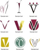 Logotipo de la letra V ilustración del vector Logotipo de la letra V ilustración del vector