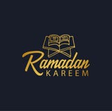 Logotipo de Ramadan Kareem del oro Emblema islámico y árabe Ilustración del vector libre illustration Logotipo de Ramadan Kareem del oro Emblema islámico y árabe Ilustración del vector libre illustration