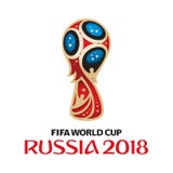 Logotipo 2018 de Rússia do campeonato do mundo de FIFA no fundo branco ilustração royalty free Logotipo 2018 de Rússia do campeonato do mundo de FIFA no fundo branco ilustração royalty free