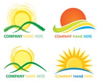 Logotipo de Sun ilustração stock Logotipo de Sun ilustração stock