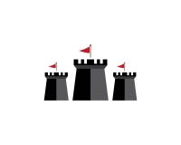 Logotipo del castillo ilustración del vector Logotipo del castillo ilustración del vector