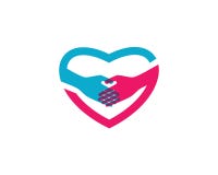 Logotipo del cuidado de la mano stock de ilustración Logotipo del cuidado de la mano stock de ilustración