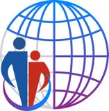 Logotipo del globo de la familia ilustración del vector Logotipo del globo de la familia ilustración del vector