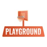 Logotipo del patio del niño del baloncesto, estilo de la historieta ilustración del vector Logotipo del patio del niño del baloncesto, estilo de la historieta ilustración del vector
