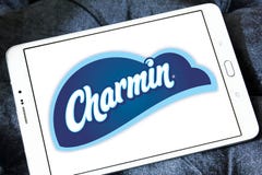 Logotipo do tipo do papel higiênico de Charmin foto de stock Logotipo do tipo do papel higiênico de Charmin foto de stock