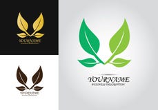Logotipo do vetor do projeto da folha ilustração do vetor Logotipo do vetor do projeto da folha ilustração do vetor
