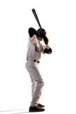Lokalisiert auf weißem Spieler des professionellen Baseballs lizenzfreies stockbild Lokalisiert auf weißem Spieler des professionellen Baseballs lizenzfreies stockbild
