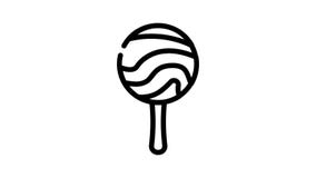 lollipop dessert line icon animation