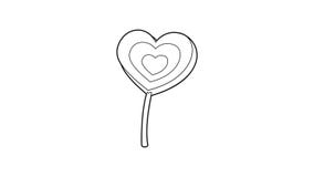Lollipop heart icon animation