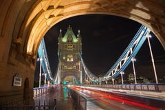 London - The Tower Bride at night stock photos London - The Tower Bride at night stock photos