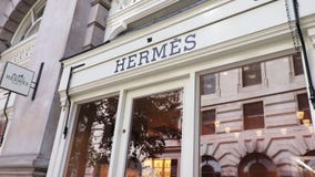 Hermes boutique window stock footage. Video of russia - 120233068