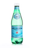 LONDON, UK - JUNE 02, 2018: Plastic Bottle of San Pellegrino mineral water on white. San Pellegrino is an Italian brand of minera Royalty Free Stock Images LONDON, UK - JUNE 02, 2018: Plastic Bottle of San Pellegrino mineral water on white. San Pellegrino is an Italian brand of minera Royalty Free Stock Images