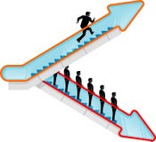 A Lone Businessman aiming for higher Stock Photos A Lone Businessman aiming for higher Stock Photos