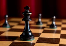 Lone King On Chess Board Stock Photos Lone King On Chess Board Stock Photos