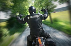 Lone Motorbike Rider Stock Photography Lone Motorbike Rider Stock Photography