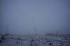 Snowy Road in Little Carpathian Mountains in Cold Winter Morning stock images Snowy Road in Little Carpathian Mountains in Cold Winter Morning stock images