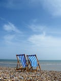Lonely Beach Chairs Royalty Free Stock Photo