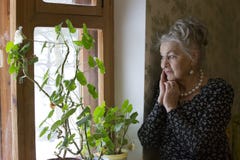 Lonely old woman stock photo Lonely old woman stock photo