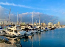 Long Beach Shoreline Marina California Boats Stock Images