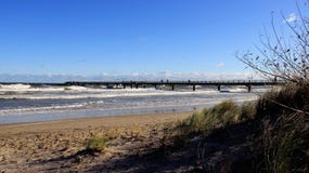Long Bridge With Windy Weather royalty free stock image Long Bridge With Windy Weather royalty free stock image