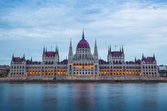 Hungarian Parliament Building from the other side of the danube royalty free stock photos Hungarian Parliament Building from the other side of the danube royalty free stock photos