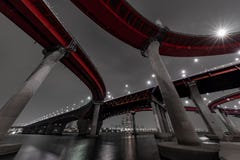 Under Seongsu Bridge at night Seoul, South Korea