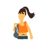 Long signe et symbole de vecteur de vecteur de fille de cheveux d'isolement sur le fond blanc, long concept de logo de vecteur de illustration stock Long signe et symbole de vecteur de vecteur de fille de cheveux d'isolement sur le fond blanc, long concept de logo de vecteur de illustration stock